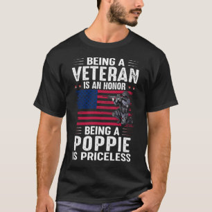 Camiseta Ser Veterano É Uma Honra Ser Um POPPIE É Pric