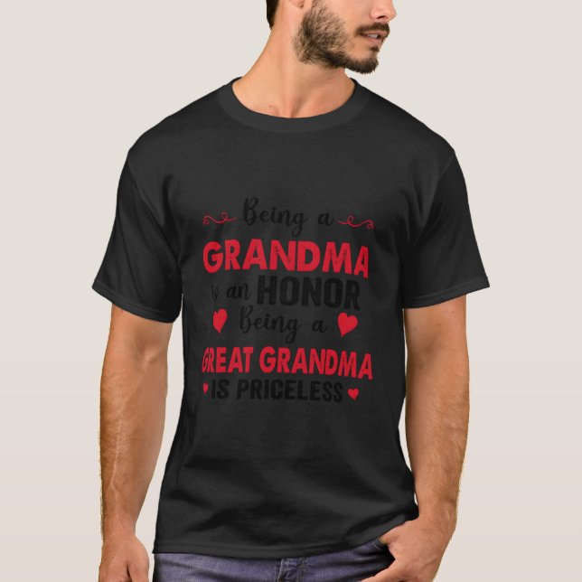 Camiseta Ser Vovó É Uma Honra Ser Excelente Vovó É (Frente)