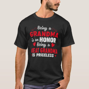 Camiseta Ser Vovó É Uma Honra Ser Excelente Vovó É