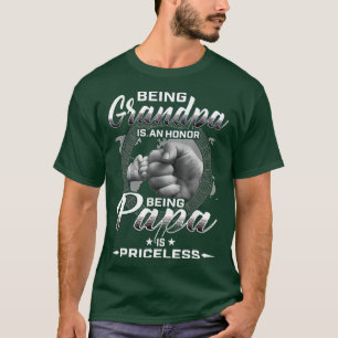 Camiseta ser vovô é uma honra ser pai é pai