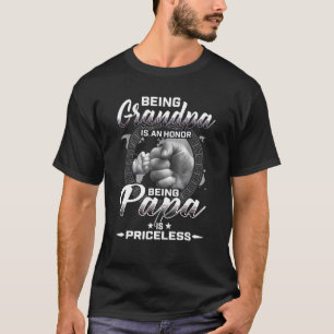 Camiseta Ser Vovô É Uma Honra Ser Papa É Imprestável