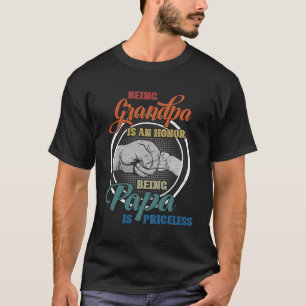Camiseta Ser Vovô É Uma Honra Ser Papa É Imprestável