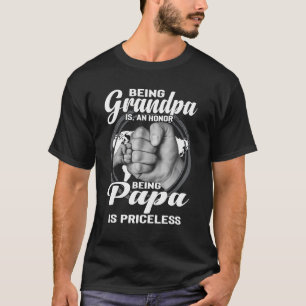 Camiseta Ser Vovô É Uma Honra Ser Papai Não Tem Preço