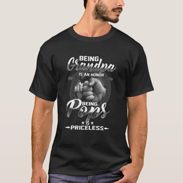 Camiseta Ser Vovô É Uma Honra Ser Pop É Sem Preço (Frente)