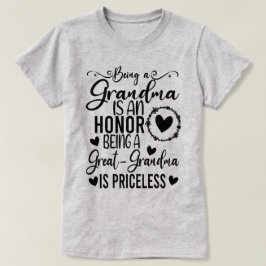 Camiseta Ser Vovó É Uma Honra Ser Vovó Excelente