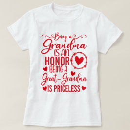 Camiseta Ser Vovó É Uma Honra Ser Vovó Excelente
