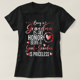 Camiseta Ser Vovó É Uma Honra Ser Vovó Excelente