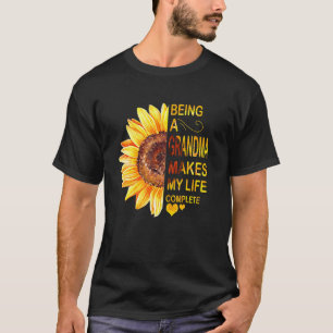 Camiseta Ser Vovó Faz Minha Vida Completa De Girassol M