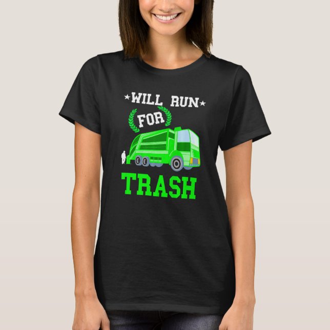 Camiseta Será Executado Para O Reciclagem De Caminhão De Li (Frente)