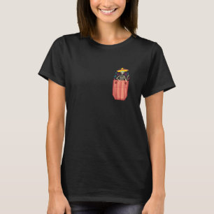 Camiseta Serape Calaca Blanket Pocket (Partido da Fiesta Me
