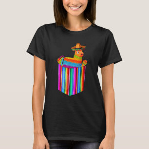 Camiseta Serape Pocket Pinata Mexicana Peeout Cinco De