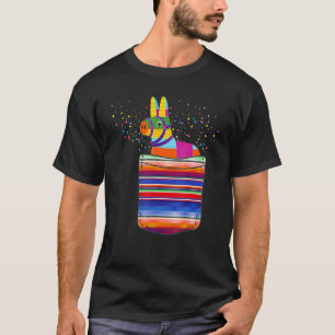 Camiseta Serape Pocket Pinata Mexicano Fazendo Pequim Mexic