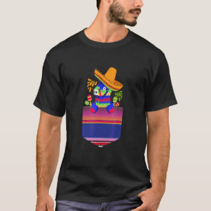 Camiseta Serape Pocket Pinata - Partido Fiesta Mexicano