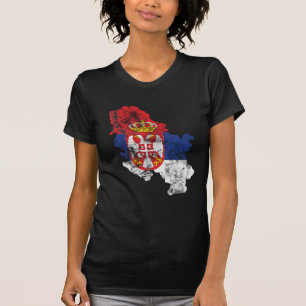 Camiseta Serbia afligiu a bandeira