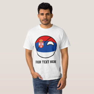 Camiseta Serbia Geeky de tensão engraçado Countryball