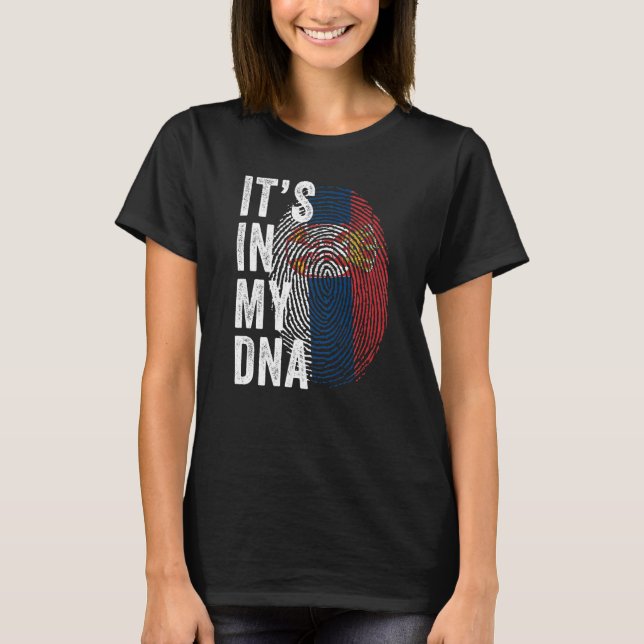 Camiseta Serbia It's In My DNA Cute Serb Fingerprint Serbia (Frente)