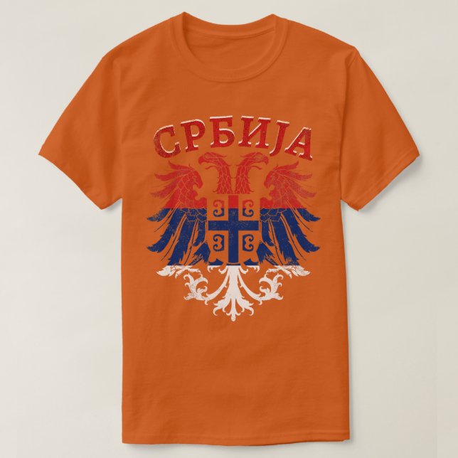 Camiseta Serbian Eagle Srbija 10 (Frente do Design)