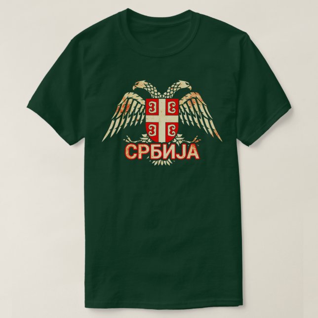 Camiseta Serbian Eagle Srbija 6 (Frente do Design)