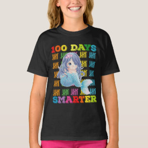 Camiseta Sereia 100 Dias Mais Esperta 100º Dia de Escola
