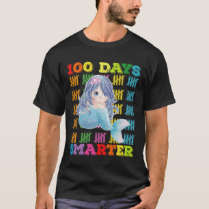 Camiseta Sereia 100 Dias Mais Inteligente 100º Dia de Escol