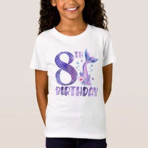 Camiseta Sereia Aniversário 8º Aniversário