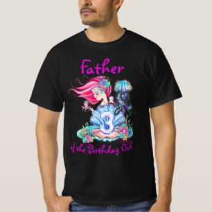 Camiseta Sereia aniversário de 3 anos Change Edit Text Per