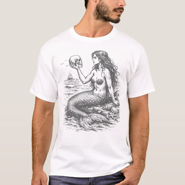 Camiseta Sereia ao Luar e Caveira (Frente)