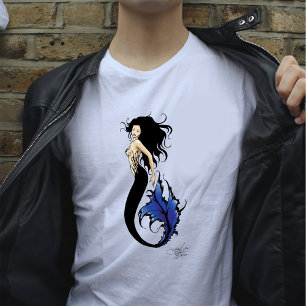 Camiseta Sereia azul tribal