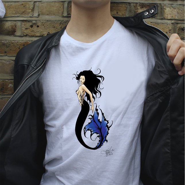 Camiseta Sereia Azul Tribal (Criador carregado)