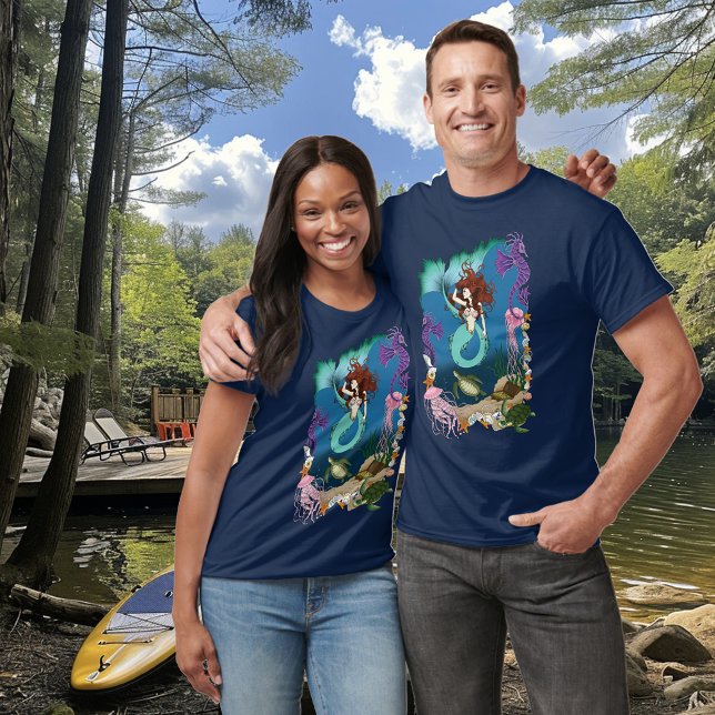 Camiseta Sereia Blue Fantasy Amigos (Criador carregado)