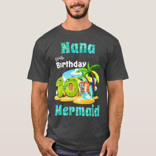 Camiseta Sereia Bonita Nana Do Décimo Aniversário