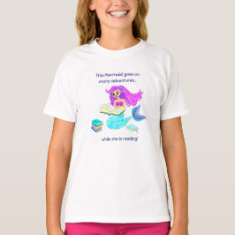 Camiseta Sereia Brilhante Lê e Vai em Muitas Aventuras
