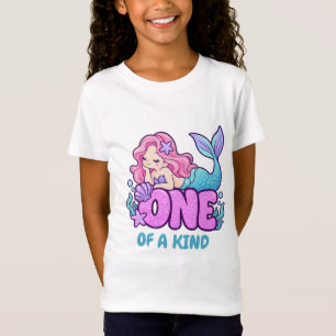 Camiseta Sereia Caprichosa Kawaii Única Para Crianças