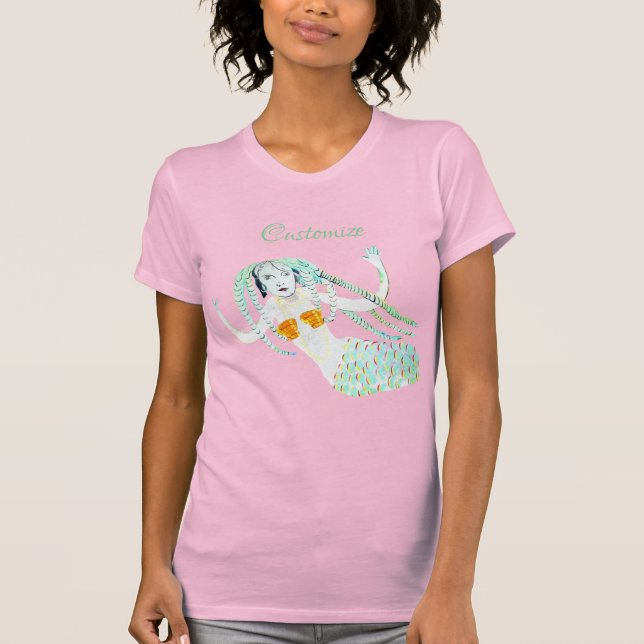Camiseta Sereia com Dreadlocks Thunder_Cove (Frente)