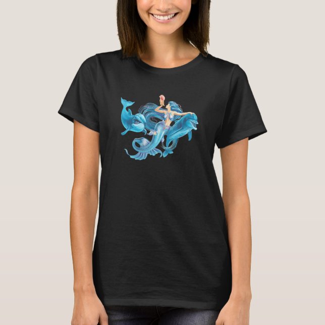 Camiseta Sereia com golfinhos (Frente)