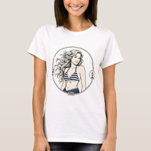 Camiseta Sereia Com Lagostas