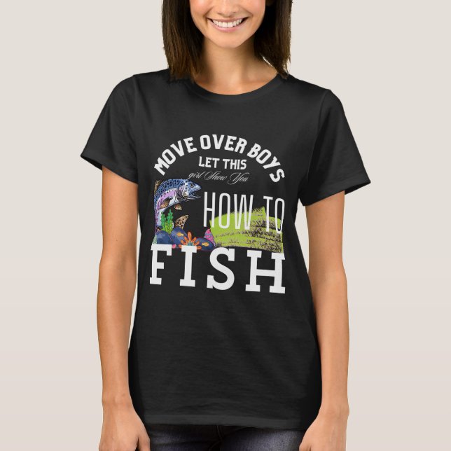 Camiseta Sereia com uma Cana de Pesca (Frente)