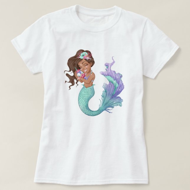 Camiseta Sereia com vida útil (Frente do Design)
