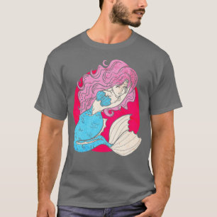 Camiseta Sereia Cor-de-rosa