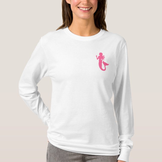 Camiseta Sereia cor-de-rosa (Frente)