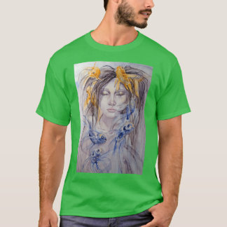 Camiseta Sereia de Aquarela
