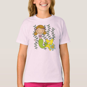 Camiseta Sereia de cabelo de Brown