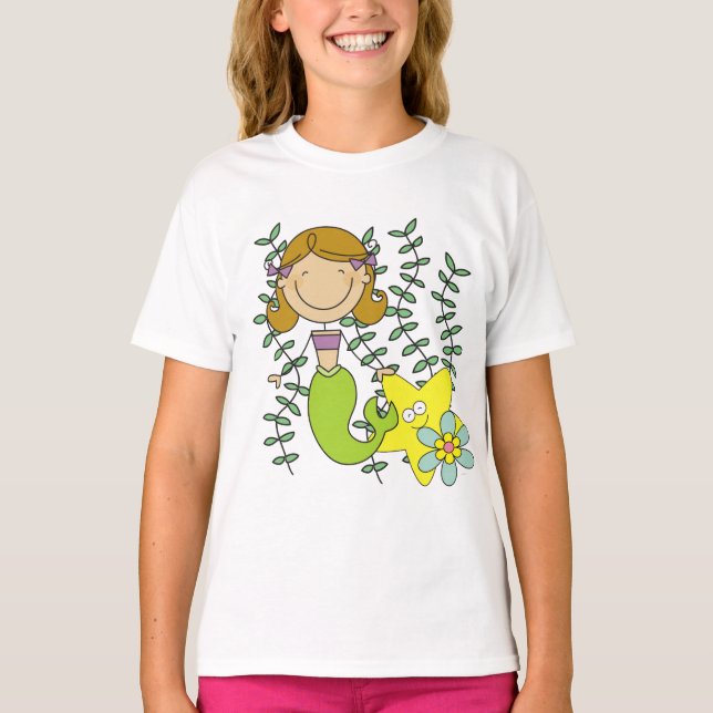 Camiseta Sereia de cabelo de Brown (Frente)