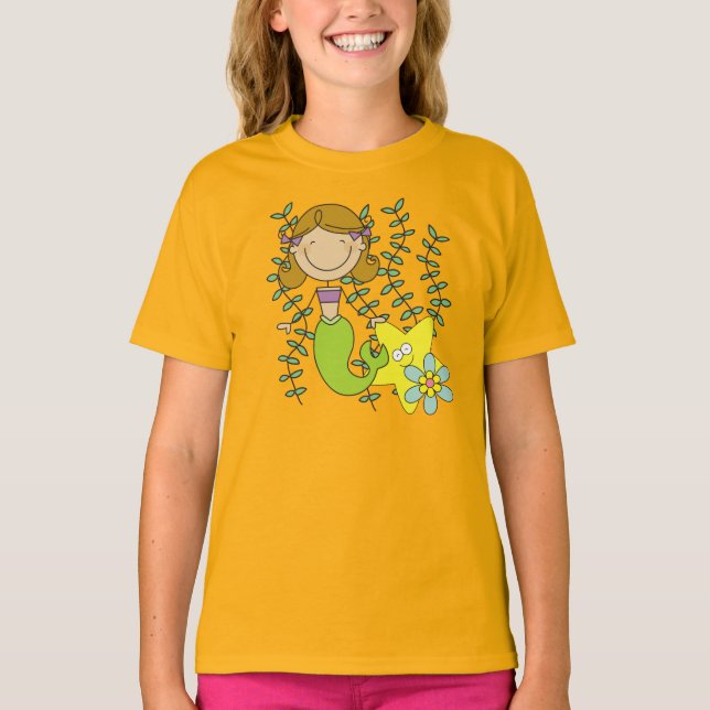 Camiseta Sereia de cabelo de Brown (Frente)