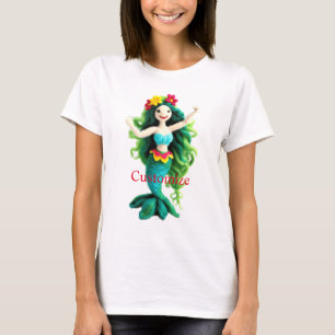 Camiseta Sereia de cabelos verdes Thunder_Cove