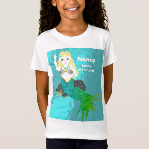 Camiseta Sereia de Nadação Cura Personalizada