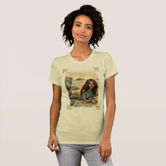 Camiseta Sereia do Mar de Cortez Impressão de Arte em Aquar