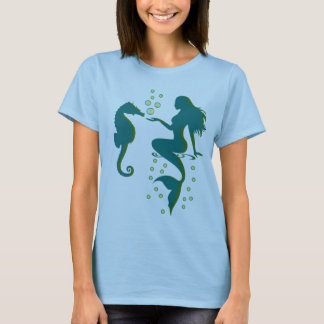 Camiseta Sereia e Cavalo do Mar
