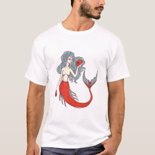 Camiseta Sereia e crânios