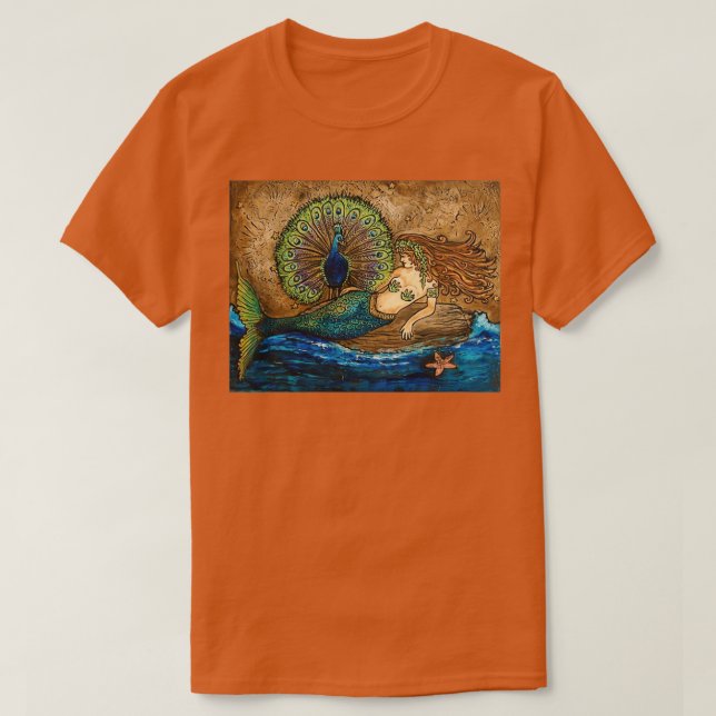Camiseta Sereia e Fantasia Peacock (Frente do Design)